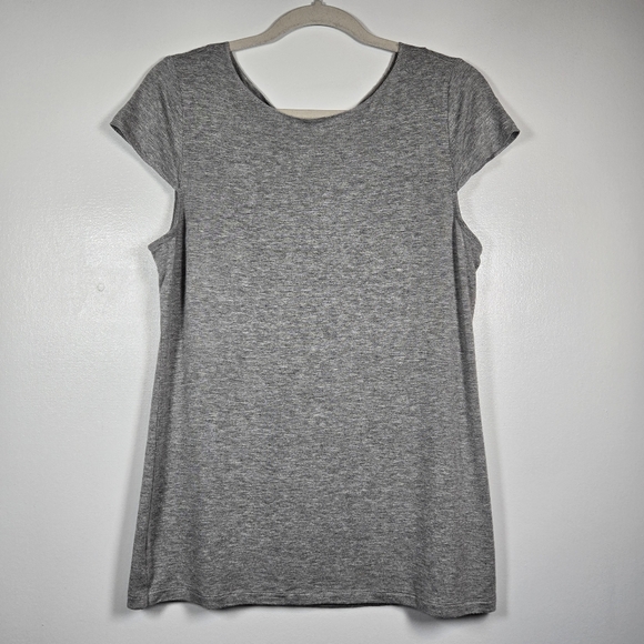 Philosophy Tops - NEW Philosophy Alex Mist Gray Heather Cap Sleeve Jersey Knit T-Shirt Top Large